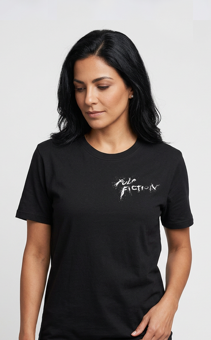 Camiseta unisex preta PULP FICTION
