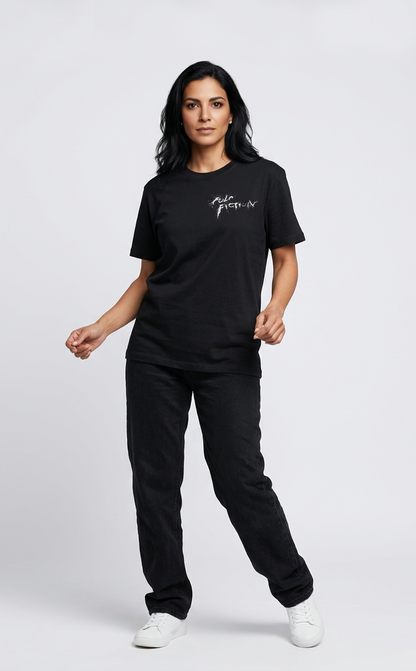 Camiseta unisex preta PULP FICTION