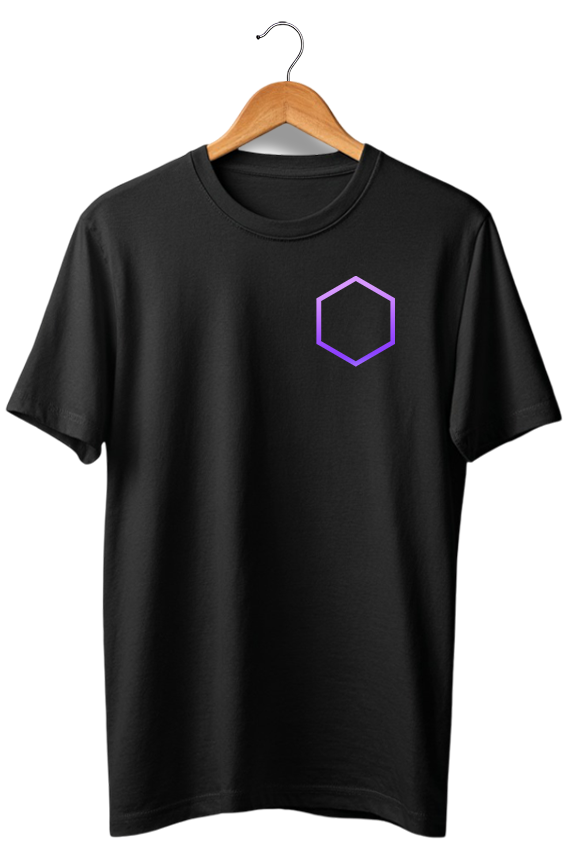 Camiseta unisex preta PURPLE DISCO MACHINE