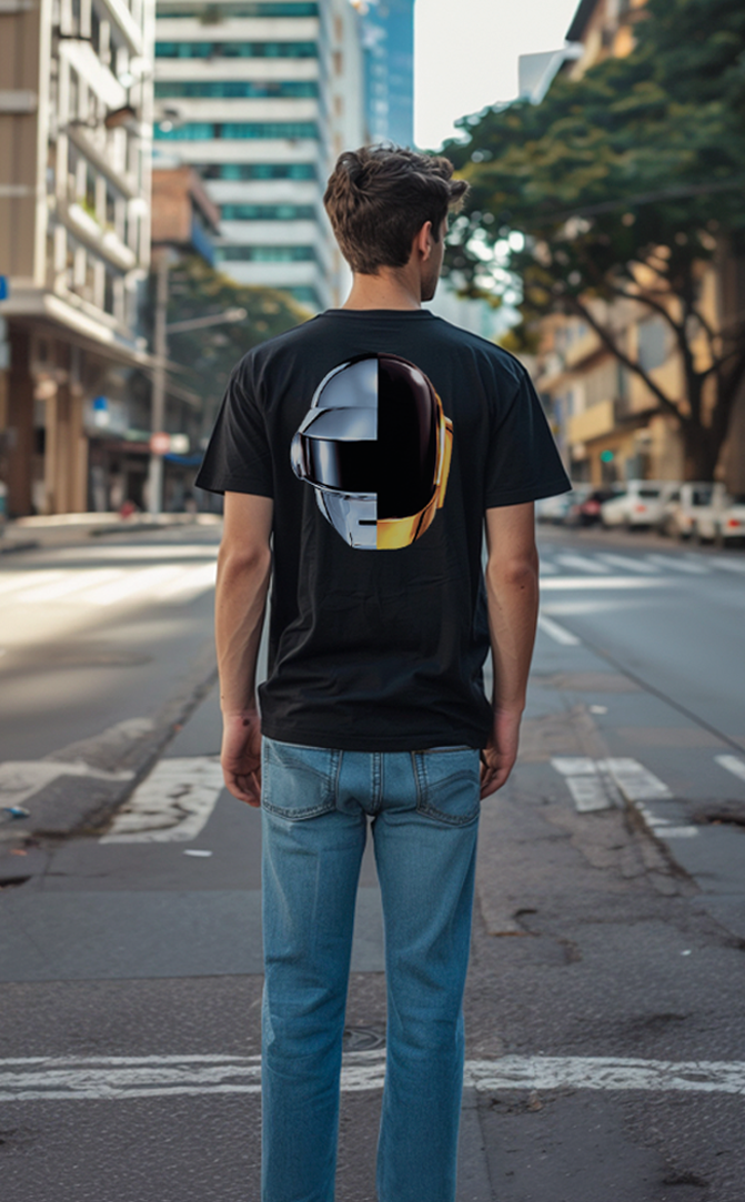 Camiseta unisex preta  DAFT PUNK RANDOM ACCESS MEMORIES