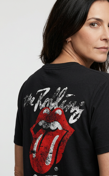 Camiseta Unisex preta ROLLING STONES