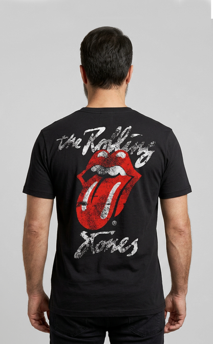 Camiseta Unisex preta ROLLING STONES