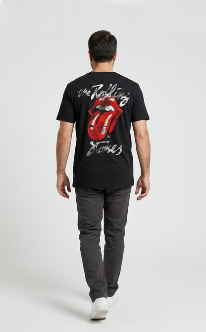 Camiseta Unisex preta ROLLING STONES