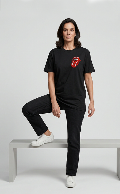 Camiseta Unisex preta ROLLING STONES
