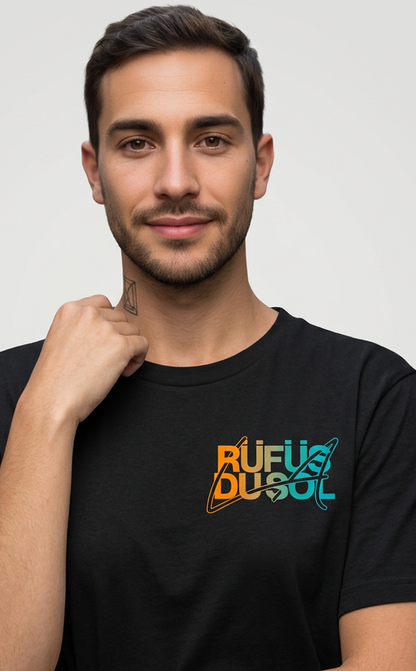 Camiseta unisex preta RUFUS DU SOL - LOS ANGELES