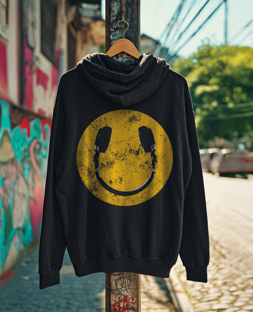 Moletom canguru unisex HEADPHONE SMILE