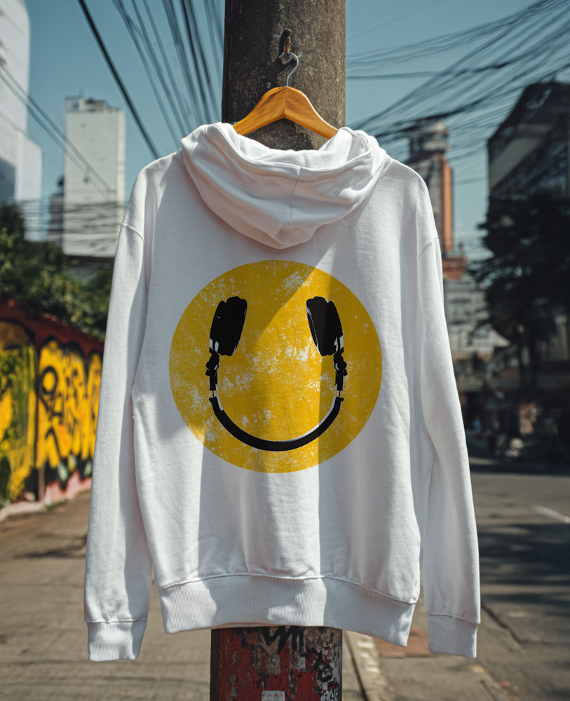 Moletom canguru unisex LAST NIGHT A DJ SAVED MY LIFE - SMILE