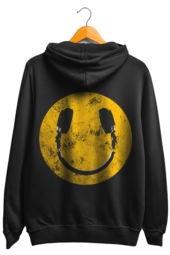 Moletom canguru unisex HEADPHONE SMILE