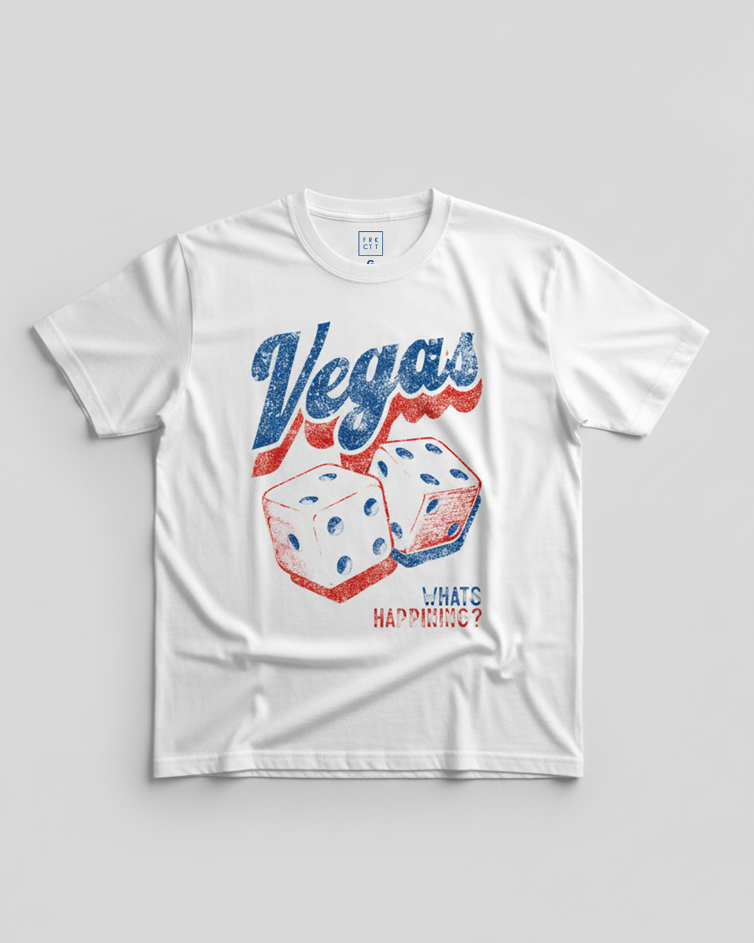 Camiseta unisex branca VEGAS