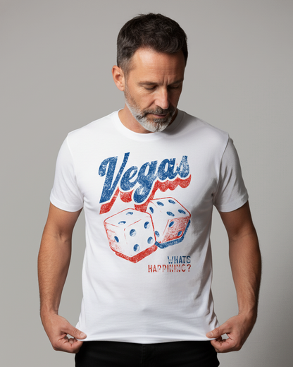 Camiseta unisex branca VEGAS